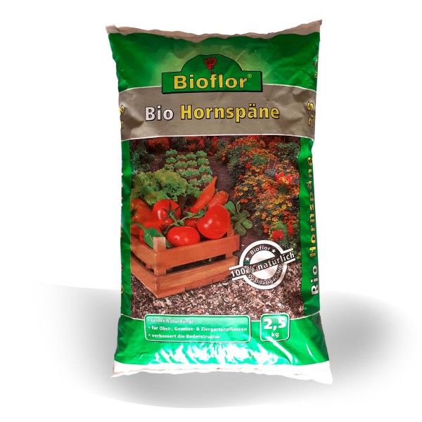 Bioflor Hornspäne 2,5 kg Obst + Gemüse + Zierpflanzen