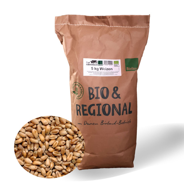 BIO-Weizen 5 kg - Bioland-Qualität aus kontrolliertem Anbau