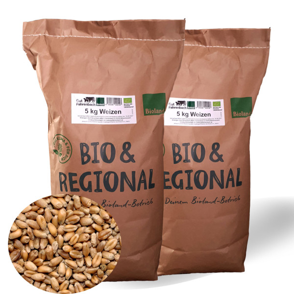 BIO-Weizen 10 kg - Bioland-Qualität aus kontrolliertem Anbau