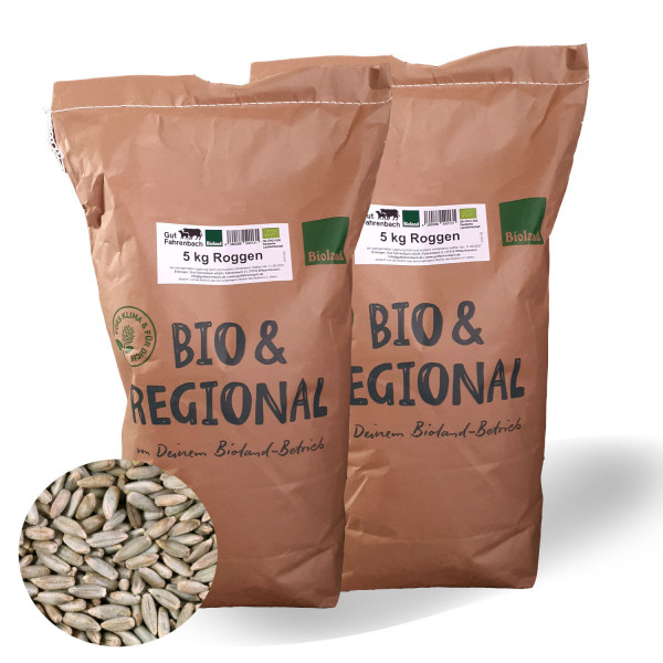 BIO-Roggen 10 kg Bioland-Qualität aus kontrolliertem Anbau